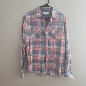 PD&C Mens plaid button front‎ medium